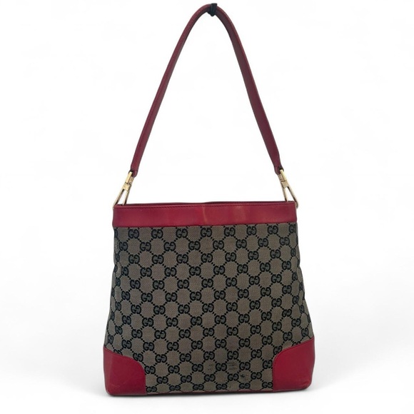 Gucci Red and Tan Shoulder Bag - Picture 1 of 8